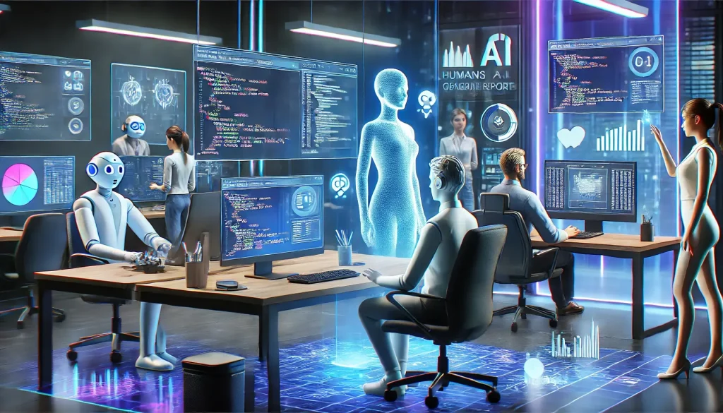 people and AI working together