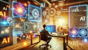 a man working with AI